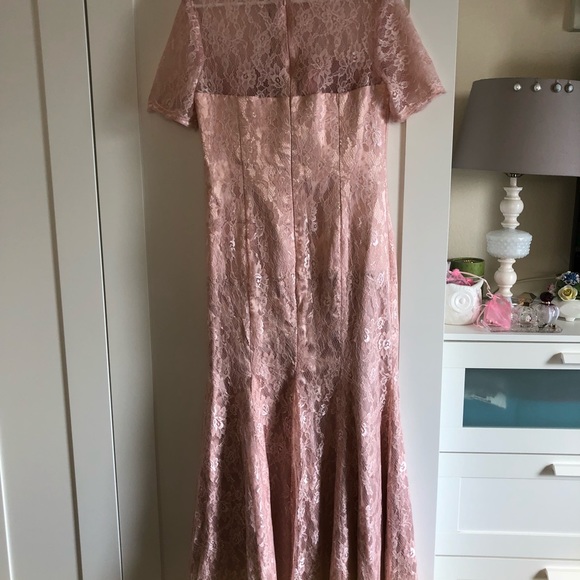 Blush lace full length dress - Picture 6 of 6